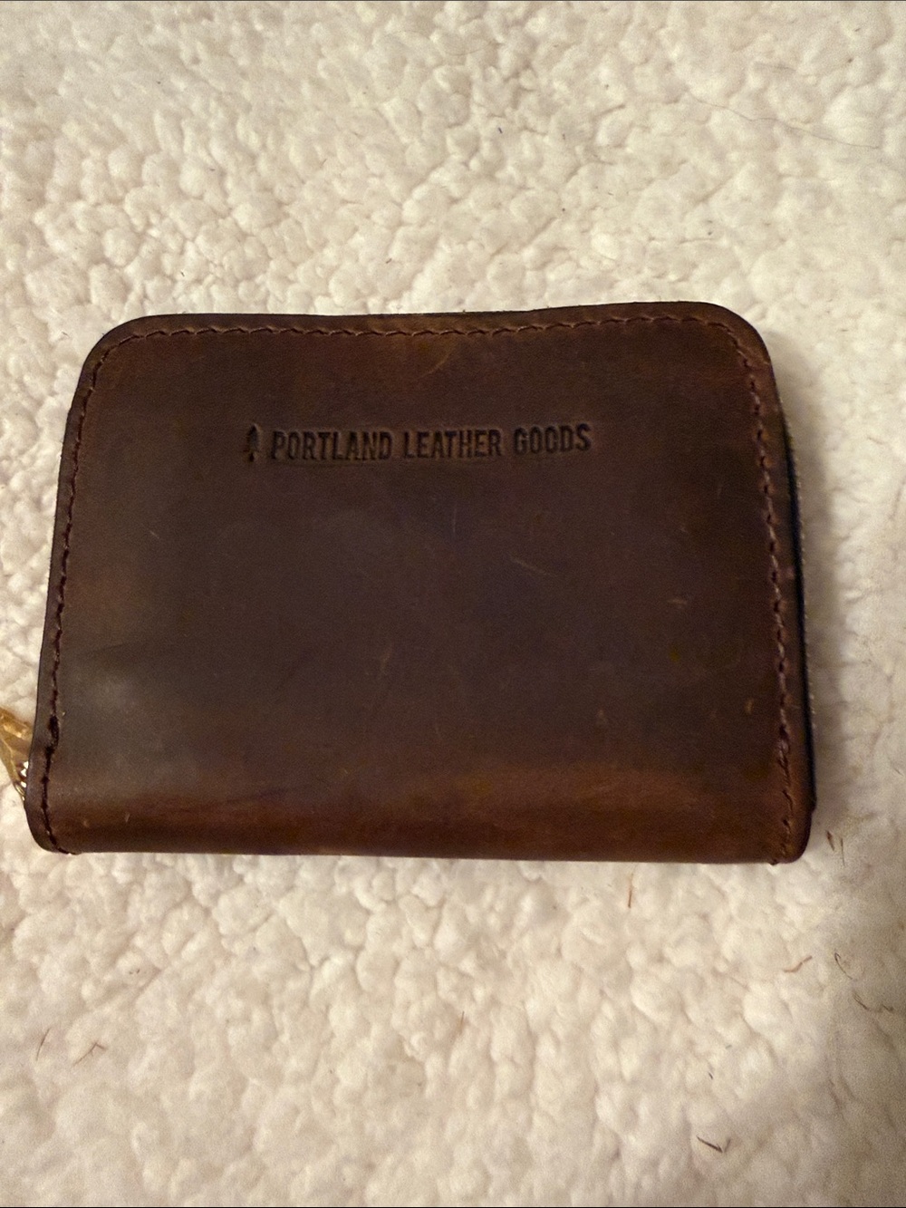 Portland Leather Goods Cognac Brown Wallet.